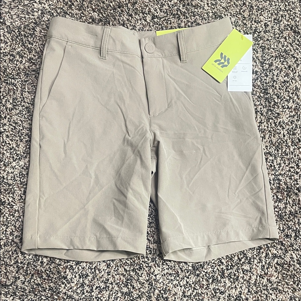 All in Motion Kids Tan Golf Shorts